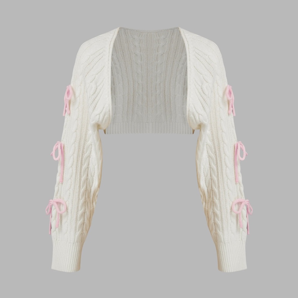 NWT 🎀 Knit Bow Long Sleeve Shrug 🎀